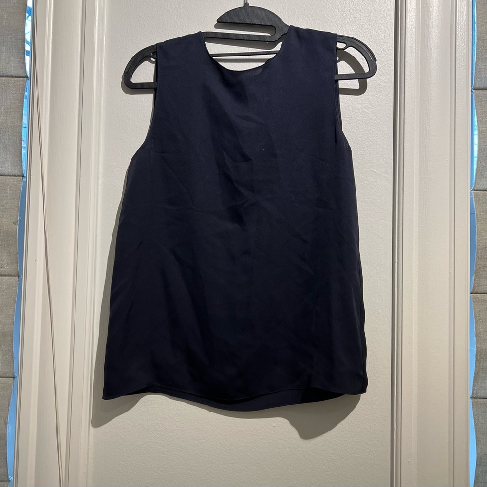 Theory 100% Silk, Nocturne Navy Sleeveless Shell